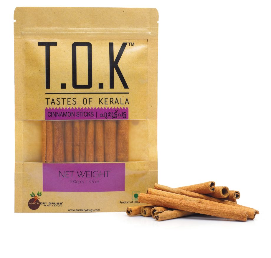 TOK (Tastes Of Kerala) Cinnamon Stick, Dalchini, Cassia Round Sticks, Raw Natural Spice